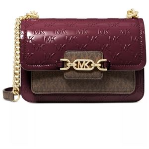 NWT MICHAEL Michael Kors Signature Heather Shoulder Bag; Merlot Color;Large;$300